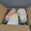 Artificial Giant Flowers for Decoration with Stand - 5.6 Ft 3D Large Paper Fake Flowers Wedding Floral Decor for Party Birthday Home Garden Outdoors Backdrop (Set of 3) (White & Light Champagne & Blush Pink)