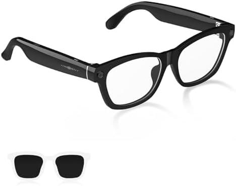 AI Smart Glasses with HD 800W Camera & 1080P Video Recording - ChatGPT AI Assistant for Translation & Voice Control - Bluetooth 5.3 & WiFi - Anti-Blue Light & Polarizing Lenses Included