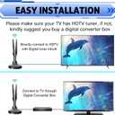 TV Antenna for Smart TV Indoor, 2026 HD Antenna with Strong Magnetic Base, 360&Long Range Reception TVs Antenna for Local Channels, Easy Setup Antennas for TVs Without Cable (Black+Green)