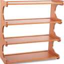 Shoe Rack,Small 4 Tier Shoe Organizer Storage Shelf,Bamboo Narrow Shoe Closet,Small Space Shoe Rack,for Entryway Closet 18.897.4819.3inch, 4 Tier-18.89" Wide