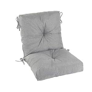 LYLNBYWK Patio Dining Chair Cushion, Thick Tufted Rocking Chair Cushion for Outdoor, Breathable and Fade Resistant, 40 x 20 x 5 inch, Grey