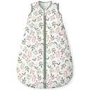 Yoofoss Baby Sleep Sack 18-24 Months, 1.5 Tog Baby Wearable Blanket with 2-Way Zipper, 100% Cotton Organic Fabric Winter Infant Sleeping Sack, Warm Soft Comfy (X-Large, 1.5 Tog-yellow Flowers and Green Leaves)