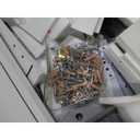 DWVO L Shaped Desk with Drawers, 55" Corner Computer Desk with Bookshelf & Power Outlets & LED Lights, Home Office Desk with Storage Shelves, Oak & White