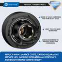 New Heavy Duty PTO Over Running Clutch Coupler,Tractor PTO Quick Release Overrun Clutch, Female 1-3/8" & 6 Spline, Male 1-3/8" & 6 Spline (Black)