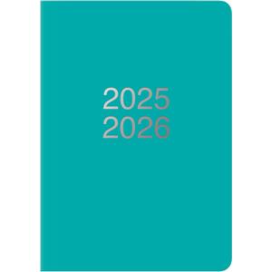 Letts of London Dazzle Academic Weekly/Monthly Planner, August 2025 to July 2026, Week-to-View, Sewn Binding, Multilingual, A5 Size, 8.25" x 5.875", Turquoise (C030613-26)