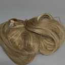 ALXNAN Clip in Hair Extensions - Thick Long Straight Layered Hair Extensions, Dirty Blonde Mixed Bleach Blonde, 20 Inch Soft Lace Weft