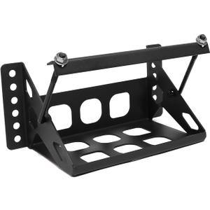 Metal Steel Battery Mounting Box Tray Bracket Easy Bolt-In Universal Battery Tray Fits up to 10.63"7.06"7.5", for Marine Boat Pickup Trucks Cars RV Trailer Black Powder Coat