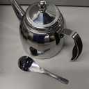 Stainless Steel Tea Kettle with Handle for Home and Restaurant Tea Pot with Thick Bottom for Quick Boiling Versatile Strainer Teapot for Brewing and Boiling Water