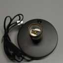 OuXean Vintage Table Lamp, Industrial Desk Lamp Small Retro Bedside Lamp with ON/Off Switch E26 Lamp Holder for Home Lighting Decor, Cafe Bar, Studio Antique Decor(Without Bulb) (Black-Push button)