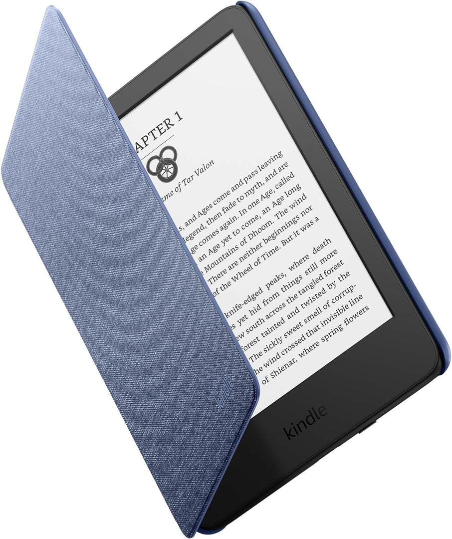Amazon Kindle Case, Thin and Lightweight, Foldable Protective Cover - Fabric (Denim)