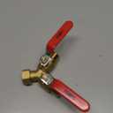 HQMPC Garden Hose Y Valve Hose Splitter Brass Hose Splitter With Stainless Steel Long Handle Brass Y Valve Water Garden Hose Adapter 2 Way Y Valve 3/4" GHT Thread (Big Splitter 1Pc)