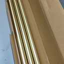 BlastHome Non-Adjustable Luxury Curtain Rods for Windows, 1 Rod Set, 11 foot Fixed Length (Three Rods Connect for a Seamless Look), Brushed Gold