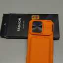 SSLOTSCASE for iPhone 17 Pro Case with Card Holder & Camera Stand & Kickstand & Slide Camera Lens Cover & Wallet, Military-Grade Heavy Duty Men Women Phone Case Cover for iPhone 17 Pro 6.3'', Orange