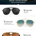 ANYLUV Womens Polarized Sunglasses Lightweight Round Sunglasses for Women Men with UV Protection 3 Packs (C26 Black/Grey+tortoise/Brown+clear Brown/Green & Brown)