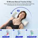 Neck Roll Pillow - Memory Foam Round Neck Pillow - Ergonomic Cervical Roll Pillow, Breathable & Removable Cover - Multi-Use Bolster Pillow for Neck, Leg, Back, Yoga (Blue Grey), Large