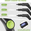 1500W Portable Steam Cleaner,10s Heat-Up,3-Level Adjustable Handle, 1.69 Quarts Large Tank,11 Pcs Accessories, Heavy Duty Steamer for Home Dirt, Grout, Floor, Grease,and Car Detailing