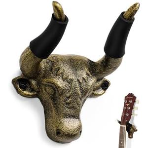 Adowes Guitar Wall Mount 1 Pack, Guitar Hanger Wall Mount Cast Iron, Guitar Holder, Guitar Accessories for Acoustic, Electric Guitar, Bass, Ukulele, Banjo, Guitar Stand Wall, Men's Guitar Gifts (Gold)