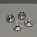 Bntuk Suction Cup Hooks for Shower, Removable Towel Hooks for Bathroom Window Glass Door Wall, Bath Robe Looafh Hook for Hanging - 4 Pack, Silver