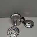 BUGUUYO Stainless Steel Frying Oil Container with Fine Mesh Strainer Capacity Grease Keeper for Easy Storage and Pouring Kitchen