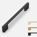 10 Pack Matte Black Cabinet Pulls 5 Inch Cabinet Handles Kitchen Cabinet Hardware Kitchen Handles for Cabinets Black Dresser Pulls Drawer Handle (5"/128MM Hole Center)
