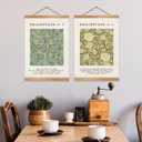 Inspirational Scripture Wall Art Poster,Christian Bible Verse Wall Poster with Solid Frame,Vintage Canvas Hanging Wall Art Decor for Bedroom, Living Room, and Office,Best Mother's day Gift for Mom Set of 2 (Philippians 4:6-4:7)