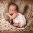 Newborn Photography Props Baby Photoshoots Photo Posing Macrame Rug Backdrop (Beige)