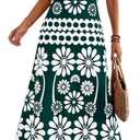 Zenlonr Womens Summer 2026 Wedding Guest Maxi Dresses Sphagetti Strap V Neck Floral Boho Long Dress Vacation (L)