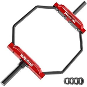 PROIRON Olympic Trap Bar 2", Hex Deadlift Squat Bar, 56" Weight lifting Shrug Bars Barbell Knurled Handles for Shoulder Exercises, Farmers Walk, 250kg Capacity for Home Gym Workout