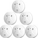 6 Pack Combination Smoke and Carbon Monoxide Detector Battery Operated, Travel Portable Photoelectric Fire&Co Alarm for Home, Kitchen