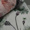 Yogeneg King Size Quilt Set, Elegant Floral Botanical Pattern Green Bedding Set,3 Piece Lightweight Soft Summer Bedspread Coverlet with 2 PIillow Sham for All Season(Green Floral,110"x96")