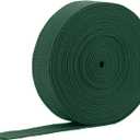1 Inch Cotton Webbing, 12 Yards Webbing Straps for Bags for Cloth Belt Bags Handles Tote Bag DIY Crafts Decoration, Deep Green