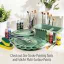 FolkArt, Carnation One Stroke Beginner Painting Kit, Includes 5 Colors, 1 Flat Brush, and a Reusable Teaching Guide