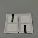 Kichvoe Divided Ceramic Dish 2 Compartment Appetizer Plates Soy Dipping Sauce Dishes Charcuterie Bowls Snack Platter for Soy Vinegar Ketchup BBQ Sauce Side Dishes White