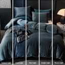 WARMDERN Dark Grey Flanne Velvet Duvet Cover Queen Sizel Duvet Cover Bedding Sets, 3pcs Ultra Soft Luxury Textured Modern Crystal Velvet Duvet Covers with Zipper Closure(Dark Grey, Queen)