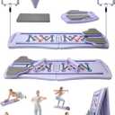 Pilates Board,Pilates Reformer Sets, Multifunctional Abdominal Pilates Board for Home Workout,Fitness Equipment, Portable Foldable Ab Board Trainer Pilates Exercise Machine for Women