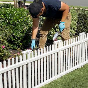 2ft H x 2ft W (3 Panels) No Dig Zippity Roger Rabbit Garden Fence Kit, White Vinyl Picket Fence Panels, Perfect Garden Fences and Borders for Dogs, Dog Fence Outdoor for Yard, ZP19056