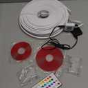 SILFU Neon Rope Lights, 50FT RGB LED Strip Lights, Waterproof IP67 LED Lights for Bedroom, DIY Design, Music Sync, 44 Key Remote Control, Multiple Modes for Bedroom, Holiday Decoration