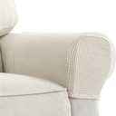 Premium Polyester Sofa Arm Cover, Scratch Resistant Protector Covers, Elastic Armrest Covers for Square/Curved/Sloping Couch Armrests, 2Pcs- Warm White, 17.9"D x 6.5"W x 7.8"H