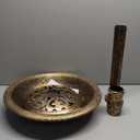 Mademax 28 Inch Height Polyresin Lightweight Antique Bird Bath for Yard, Garden, Patio, Outdoor (Copper)