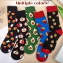Chalier 5 Pairs Womens Fun Famous Painting Patterned Art Socks Cotton, Printed Cool Novelty Funny Socks for Women (One Size)