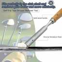 Golf Grip Tape Stripper Remover Tool - Chrome Vanadium Steel, Wooden Handle, Golf Grip Removal Tool, Perfect for Golf Grip Repair & Replacement Kit