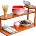 Coffee Station Organizer, 3 Tier Wooden Matcha Station Home Storage Mugs Holder Countertop, Kitchen Counter Shelf for Tea Coffee Bar Accessories, Condiment Storage Rack