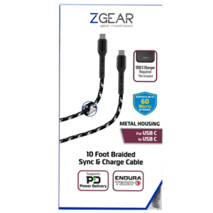 ZGEAR 10 Foot Braided Sync & Charge Cable