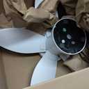 Small Ceiling Fans with Lights 25 Inch - Low Profile Ceiling Fans with Remote Control, Flush Mount, 5 Reversible Blades, 6 Speeds + Natural Wind Model, Timer, Night Light, for Bedroom Indoor