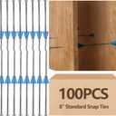 Blulu 25 Pcs 8" x 4 3/4" Standard Snap Ties for Concrete Forms, Short End - 4.75" Concrete Snap Ties with 1" Plastic Cones, 2: 1 Safety Factor, 2, 250 Lbs Working Load for Construction