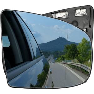 AUTOXBERT Mirror Glass Replacement Passenger Right Side Mirror Heated with Backing Plate Compatible with BMW X5 X6 2007 2008 2009 2010 2011 2012 2013 2014