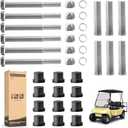 10L0L Golf Cart Front and Rear Leaf Spring Bushing and Sleeve & Screw Kit for Club Car DS Gas&Electric 1992 UP