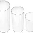 36pcs Candle Windproof Cylinder Shade for Home Decor Wedding Party Centerpieces Elegant Transparent Candle Holders for Warm Atmosphere, Size: 4", 6", 7 3/4"