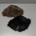 Korean Style Imitation Bucket Hat For Women Autumn And Winter Cold And Warm Basin Hat, 2 Pack, Brown and Black