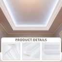 10 Pack 39.37"(Total 32.8 Ft) Ceiling Crown Molding with LED Duct Kit White Decorative Crown Moulding Trim for Seamless Ambient Accent Lighting, Easy LED Trim Moulding Strip Installation